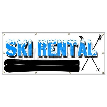SKI RENTAL BANNER SIGN snow water jet boats surfboards surf canoe kayak -  SIGNMISSION, B-96 Ski Rental